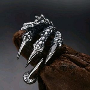 Eagle Talon ring Antiqued silver
